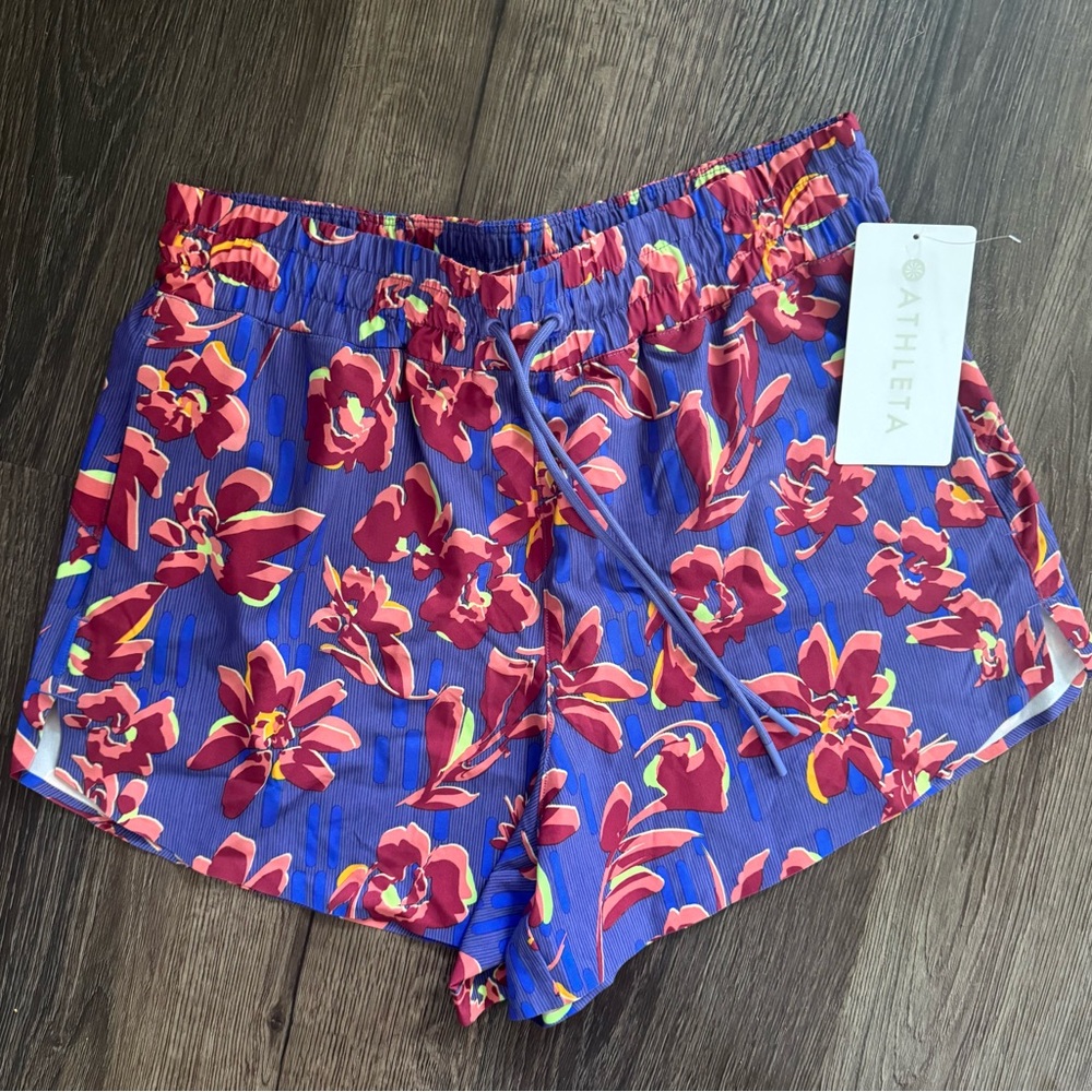 Athleta Women's Floral Shorts - Purple and Red Style- Crossroads Shorts.